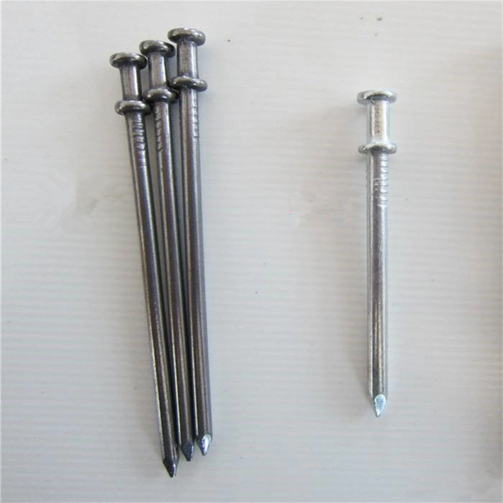 Polished Surface Double Head Nail Double Hat Nail