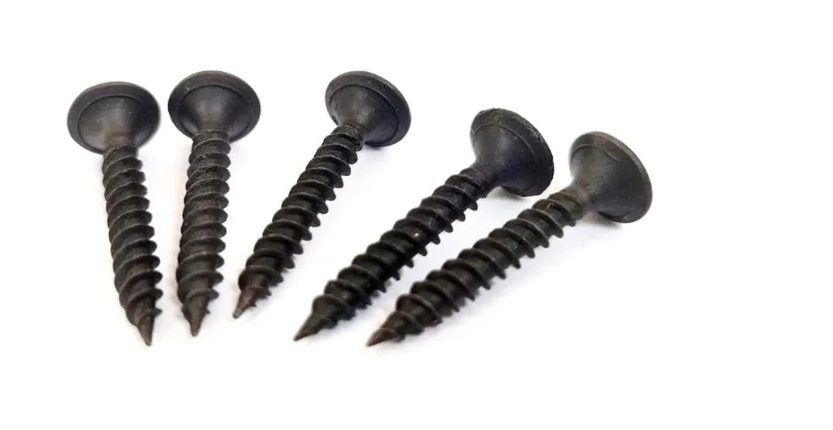 DIN18182 Tapping Screws Plastic Strip Collated Black Bugle Head Phosphated Cross Recessed Drywall Screws Nail for Installation