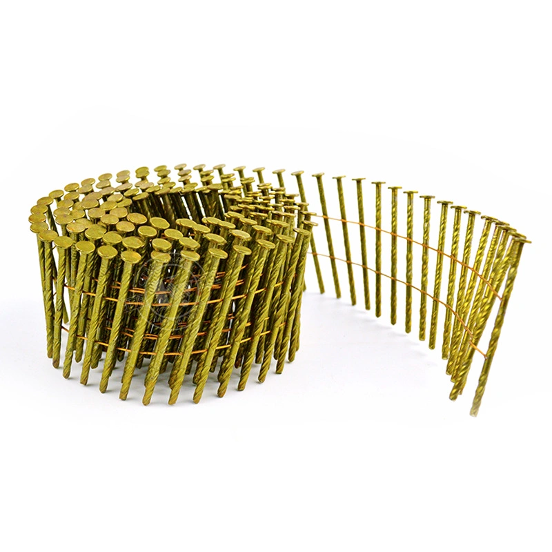 High Quality Factory Price Yellow Coil Nails for Pallet Pneumatic Nail Gun Use